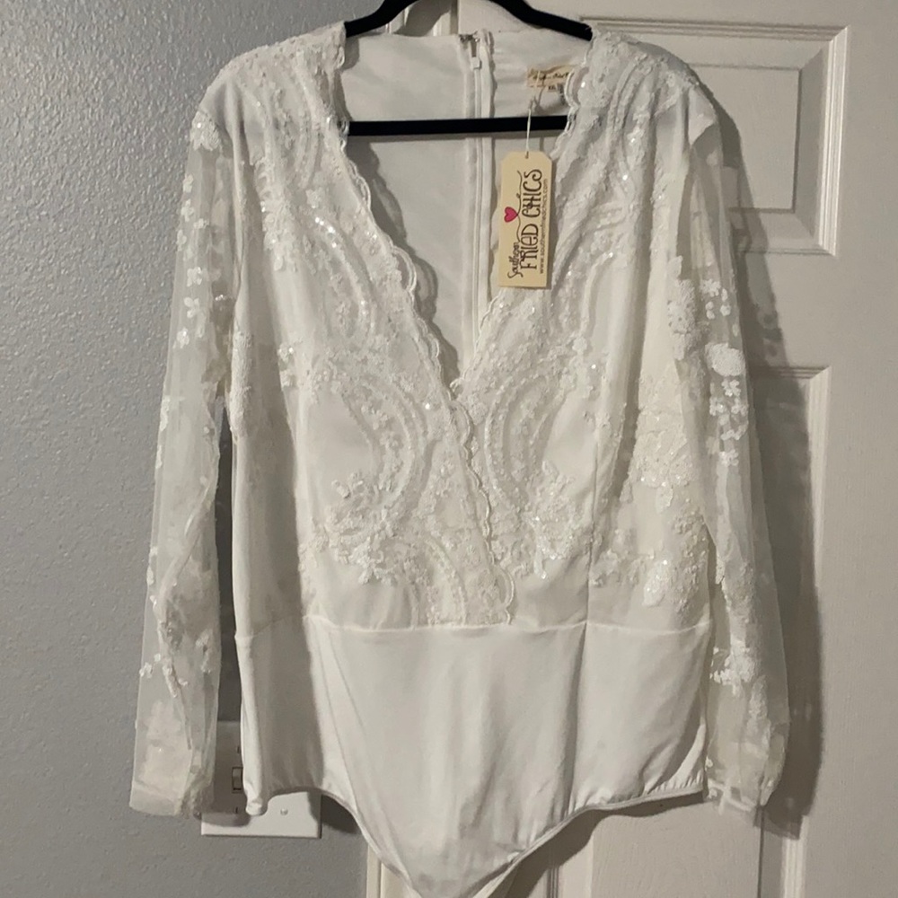 Sparkle White Bodysuit